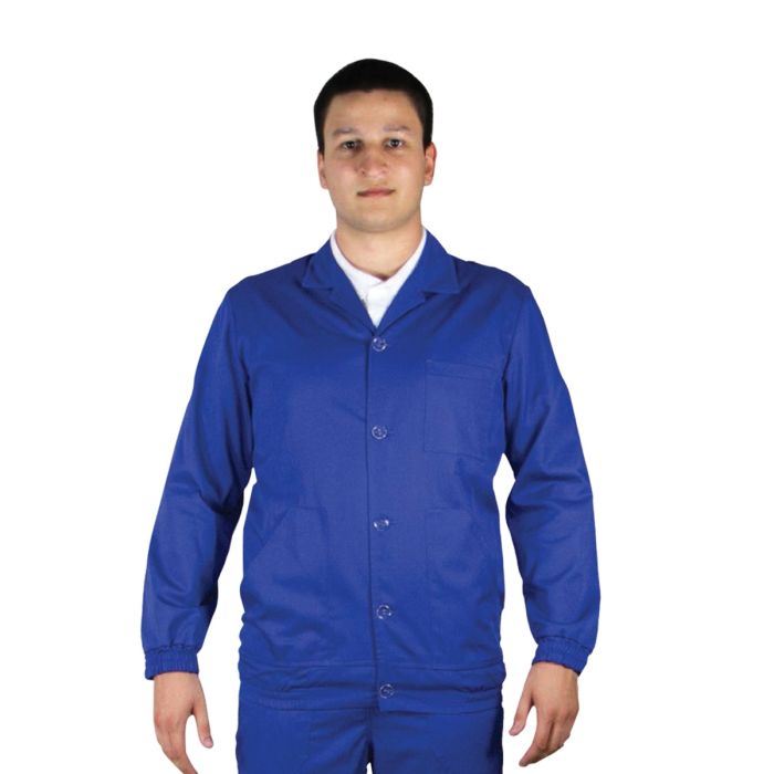 Munkaruhák/PROFESSZIONÁLIS EGYENRUHÁK/Köpenyek és munkaruha - JACK Premium unisex frottír, hosszú ujjú, gombos záródású, munkakabát, kék színben