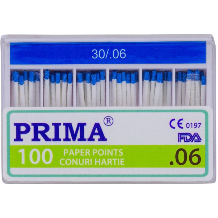 Fogorvosi Rendelő/Papírcsúcsok és Guttapercha/Fogászati Papírcsúcsok - PRIMA Endodontic Paper Points .06, no.15-40, többféle szín, 100 db