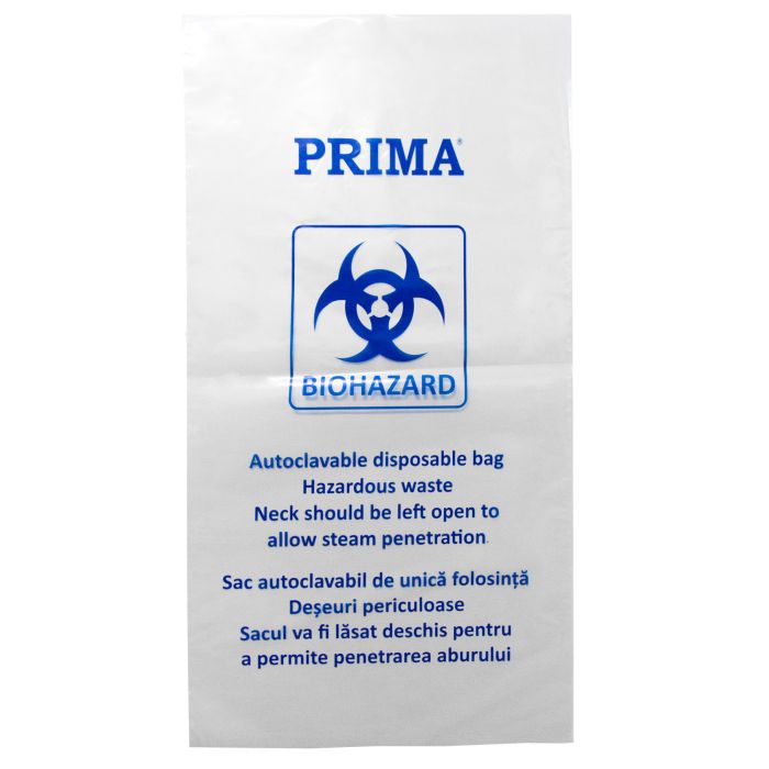 Orvosi gyakorlat/Sterilizálás és Fertőtlenítők/Sterilizálás - PRIMA autoklávozható zsákok, biológiailag veszélyes, átlátszó, 20 db