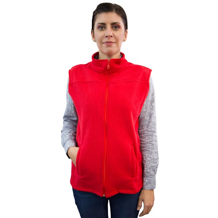 Munkaruhák/PROFESSZIONÁLIS EGYENRUHÁK/Polár fleece ruházat - VIO Uniszex orvosi polár mellény, piros