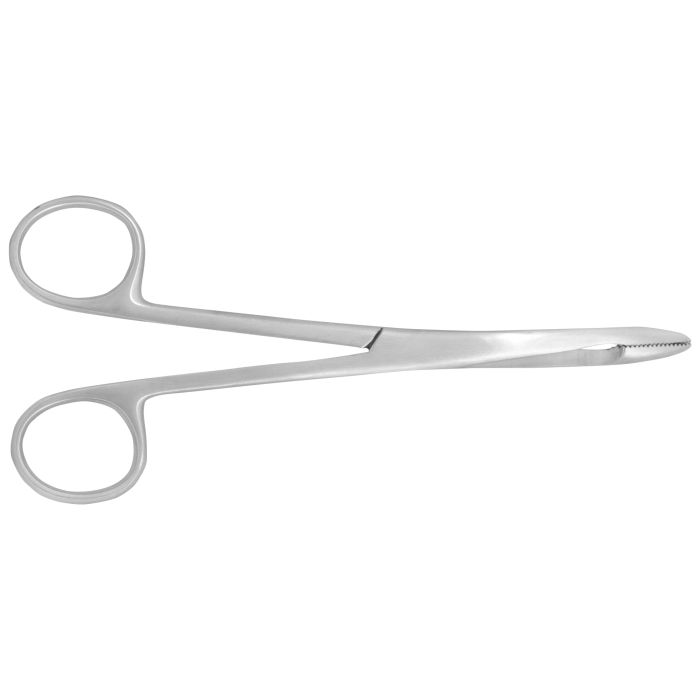 Orvosi gyakorlat/ORVOSI MŰTÉTI VARRATOK/Orvosi és Műtéti Sszközök - PRIMA Gross szivacstartó csipesz, ívelt, 14/16 cm, rozsdamentes acél
