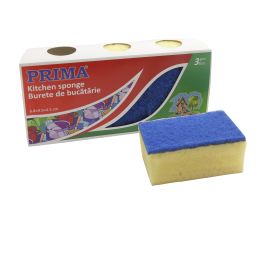 Takarítás és háztartási munkák/Spongek és tisztító kendő/Konyhai szivacsok - Ergonomikus edénykefe, PRIMA, bordázott, 3 darab.