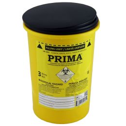 Orvosi gyakorlat/Kozmetikai SPA/Fogorvosi Rendelő - Műanyag éles hulladék tároló PRIMA, 3 liter