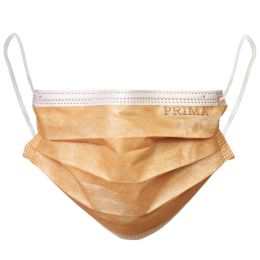 Orvosi gyakorlat/Kozmetikai SPA/Fogorvosi Rendelő - Sebészeti orvosi maszkok, PRIMA, rugalmas szalaggal, narancssárga, 50 darab