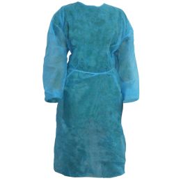 Orvosi gyakorlat/Kozmetikai SPA/Fogorvosi Rendelő - Egyszer használatos látogatói köpeny, PRIMA, kék, 10 darab