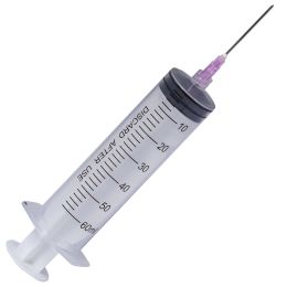 Orvosi gyakorlat/Fogorvosi Rendelő/Fecskendők és Fecskendő Tűk - PRIMA Eldobható Fecskendők Luer Lock 60ml, 18G tűvel, 25 db