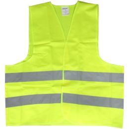 Higiénia és biztonság/Jelző- és biztonsági indikátor táblák/Biztonsági fluoreszcens ruházat - PRIMA reflektáló jelző mellény, neon sárga, XL méret