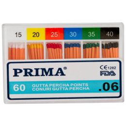 Fogorvosi Rendelő/Papírcsúcsok és Guttapercha/Gutaperca Csúcsok - PRIMA Vegyes Gutta Percha pontok .06, 15-40 sz., 60 db