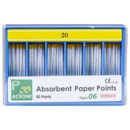 Fogorvosi Rendelő/Papírcsúcsok és Guttapercha/Fogászati Papírcsúcsok - Endodontiai papírpontok .06, sz. 20, sárga, 60 db