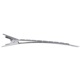 Kozmetikai SPA/Hajápolási termékek/Hajápolási kiegészítők - PRIMA hajcsat, acélszalaggal, ezüst, 90 mm, 12 db/szett