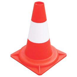 Higiénia és biztonság/Jelző- és biztonsági indikátor táblák/Jelző- és megjelölő cikkek - Visszaverő jelzőkúp fehér festett csíkkal