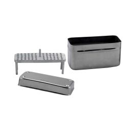 Fogorvosi Rendelő/FOGÁSZATI ESZKÖZÖK/Dobozok Fogászati Műszerekhez - PRIMA Endodonciai Műszerdoboz Rozsdamentes Acél, 10x4x5,5cm, Kivehető Ráccsal