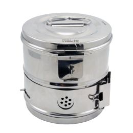 Sterilizálás és Fertőtlenítők/Orvosi Eszköz Dobozok és Tálcák/Orvosi Dobozok és Hengerek - PRIMA Rozsdamentes acél sterilizáló doboz 12x12 cm fedéllel és zárrendszerrel