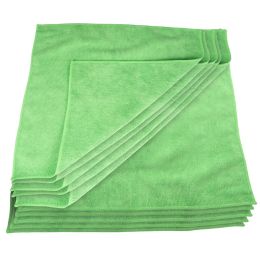 Takarítás és háztartási munkák/Spongek és tisztító kendő/Universal Cleaning Cloths - Sima mikroszálas kendő, 40x40cm, ablakokhoz, zöld, 43g, 20db