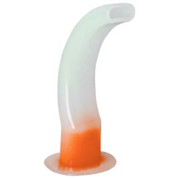 Orvosi gyakorlat/ELSŐSEGÉLY - LÉGZÉS/Elsősegély újraélesztés - Guedel száj-orr légúti eszköz, 6-os méret, narancssárga, 120mm