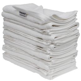 Horeca/Zuhanytörölközők és köntösök/Törölközők - PRIMA 12 csomagos fürdőlepedő készlet, 100 pamut, 30x50cm, 600g/m2, fehér