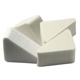 Kozmetikai SPA/Arckozmetikumok/Smink Kiegészítők - Puha háromszög alakú sminkszivacsok alapozóhoz, fehér, 4 db