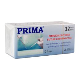 Orvosi gyakorlat/Fogorvosi Rendelő/Sebészeti Fogászati Varratok - PRIMA Polypropylene Sebészeti Öltések 75cm kerek tű 1/2 20cm USP 2/0