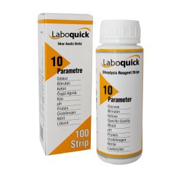 Orvosi Laboratórium/Laboratóriumi Vizsgálatok/Gyorstesztek - Vizeletteszt csíkok 10 paraméterrel, 100 csík