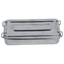 Sterilizálás és Fertőtlenítők/Orvosi Eszköz Dobozok és Tálcák/Orvosi Dobozok és Hengerek - PRIMA Rozsdamentes acél műszerdoboz 20x10x4 cm fogantyúval