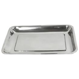 Sterilizálás és Fertőtlenítők/Állatorvosi/Orvosi Eszköz Dobozok és Tálcák - PRIMA Rozsdamentes acél tálca, 325x230x28 mm, orvosi és horeca használatra