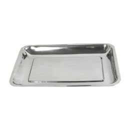 Sterilizálás és Fertőtlenítők/Állatorvosi/Orvosi Eszköz Dobozok és Tálcák - PRIMA Rozsdamentes acél tálca, 370x230x32 mm, orvosi és horeca használatra