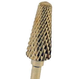 Kozmetikai SPA/Fogorvosi Rendelő/MANIKŰR ÉS PEDIKŰR TERMÉKEK - Arany karbid körömcsiszoló, kúpos alakú, 6x14mm, SJ-04, M méret