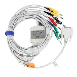Orvosi gyakorlat/Fogyóeszközök EKG/ECG, Ultrahang/EKG/ECG Elektródák - 10 elvezetéses EKG/EKG kábel EDAN SE 600 elektrokardiográfhoz - orvosi monitorozó kábel