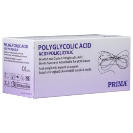 Orvosi gyakorlat/Fogorvosi Rendelő/Sebészeti Fogászati Varratok - Poliglikolsav varrat, felszívódó 75cm, kúpos tű, 3/8, 16 mm, USP 4/0, 12 db