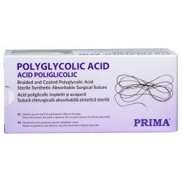 Orvosi gyakorlat/Fogorvosi Rendelő/Sebészeti Fogászati Varratok - PRIMA Poliglikolsav Sebészeti Öltés 150cm tű nélkül USP 3/0