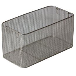 Sterilizálás és Fertőtlenítők/Orvosi Eszköz Dobozok és Tálcák/Orvosi Dobozok és Hengerek - PRIMA Rozsdamentes acél sterilizáló kosár 400x200x200mm – Orvosi műszerek