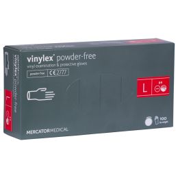 Orvosi gyakorlat/ORVOSI VIZSGÁLATI ÉS MŰTÉTI KESZTYŰK/Vinil Orvosi Vizsgálati Kesztyűk - Vinyl vizsgálati kesztyűk pormentes NB, átlátszó L 100 darab