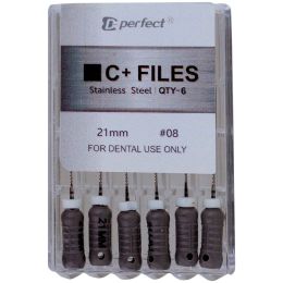 Fogorvosi Rendelő/ENDODONTIA/Gyökérkezelő Tűk - C-Pilot Files 08(szürke) 21mm 6 db