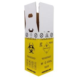 Orvosi gyakorlat/Fogorvosi Rendelő/Fertőző Orvosi Hulladék - ADR Hamvasztó láda anatómiai-patológiai hulladékhoz 27l bioveszélyes zsákkal 1db