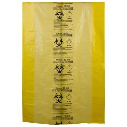 Orvosi gyakorlat/Fogorvosi Rendelő/Fertőző Orvosi Hulladék - Sárga táskák BIOHAZARD ADR, 120 l